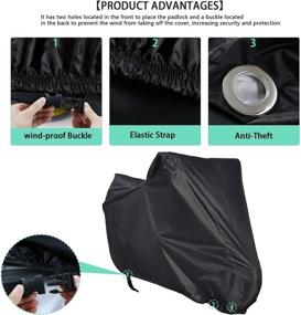 img 1 attached to 🏍️ Iptienda XXXL Motorcycle Cover - Waterproof Outdoor Moped Cover for Motorcycles & Bikes - Enhanced Motorcycle Accessories