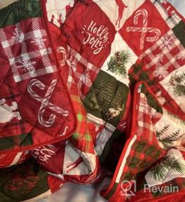 img 6 attached to Add Festive Cheer To Your Bedroom With TILLYOU'S Multicolor Printed Christmas Quilts And Pillowcases - Queen Size (90"X96")