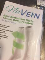 img 1 attached to 2X-Large NuVein Surgical Stockings - 18MmHg Embolic Recovery Support, Unisex Knee High Fit, Closed Toe White review by Katrina Kruger
