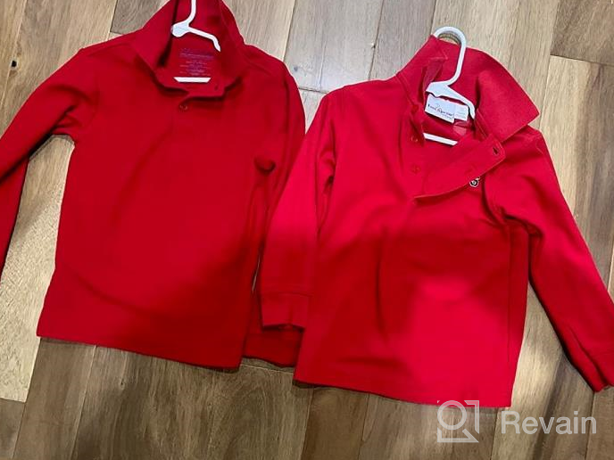 img 1 attached to Nautica Boys' Long Sleeve Polo Shirt for School Uniform: Quality and Style Combined review by Kenyatta Mack