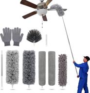 versatile extension pole duster for effortless cleaning of ceiling fans, high ceilings, and beyond! ideal for cabinets, sofas, and all compact spaces. logo