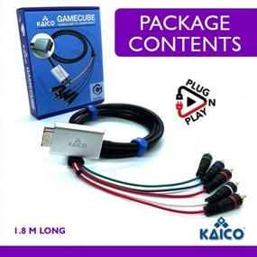 img 1 attached to GCVideo Lite Software Compatible Kaico Component Cable Adapter Lead For Nintendo GameCube - Enables Full Video And Audio Support, Easy Plug And Play Converter For Gamecube