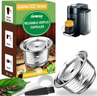 capmesso reusable coffee capsule for vertuoline - stainless steel refillable pods compatible with gca1, env135 & bnv250 models (8oz, 2.0 version) - *not* for vertuo plus or vertuo next logo