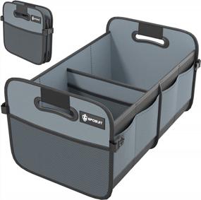 img 4 attached to Simplify Your Car Organization With Sposuit'S Collapsible Trunk Organizer - 11 Pockets & Reinforced Handles For Easy Grocery And Cargo Storage! (Grey)