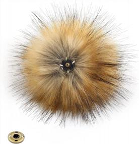 img 2 attached to Set Of 12 DIY Knitting Hat Accessories - Removable Faux Fur Pom Pom Balls With Secure Press Buttons