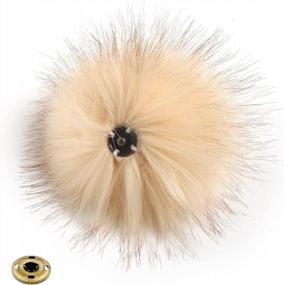 img 1 attached to Set Of 12 DIY Knitting Hat Accessories - Removable Faux Fur Pom Pom Balls With Secure Press Buttons