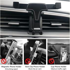 img 1 attached to 📱 Upgraded 1797 Honda Civic Phone Holder Mount: Air Vent Gravity Navigation Accessories for Coupe, Hatchback, Type R - Secure Car Cellphone Cradle