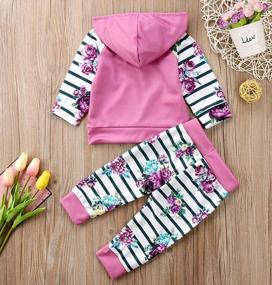 img 1 attached to Adorable Toddler Girls' 2-Piece Floral Outfit Set For Cozy Autumn And Winter Wear