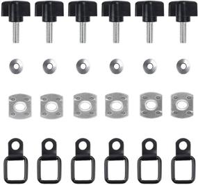 img 4 attached to 🔩 ELONN Universal Hardtop Truck Bolt Tie-Down Anchor Kit for Jeep Wrangler - Quick Release Thumb Screws D-Rings Anchors - Compatible with JK TJ LJ YJ Models 1995-2018 (Pack of 6)