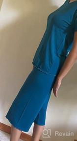 img 7 attached to Women'S Bamboo Pajamas Set Short Sleeve/Sleeveless Sleepwear Soft Tank Top PJs Capri Pants Sleepwear Sets By QUALFORT