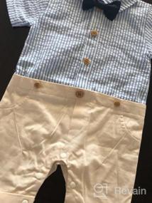 img 7 attached to 👶 HMD Baby Boy Gentleman White Shirt Bowtie Tuxedo Onesie Jumpsuit Overall Romper (0-18 Months) - Enhanced SEO
