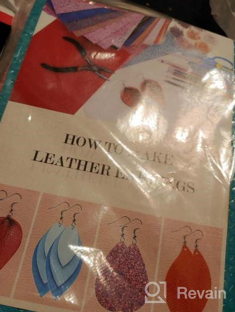img 1 attached to 35 Pcs Faux Leather Sheets Earring Making Kit: Shynek Supplies Include Fabric, Hooks, Jump Rings & Tools For DIY Crafts review by Joshua Johnson