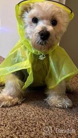 img 6 attached to Waterproof Pet Raincoat W/ Hood - Reflective Yellow For Medium Dogs By Mogoko