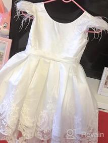 img 6 attached to White Lace Embroider Bowknot Flower Girl Dresses For Pageant Party Wedding Gowns Ages 1-10