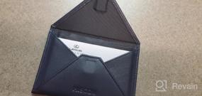 img 5 attached to Stylish And Sleek HISCOW Envelope Business Card Holder: Italian Calfskin Black With Magnetic Closure