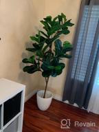 img 1 attached to Transform Your Home With VIAGDO'S Stunning 6Ft Tall Artificial Fiddle Leaf Fig Tree - Perfect For Any Living Space! review by Shaun Robinson