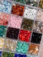 img 1 attached to Colle 15 Colors 700Pcs Natural Crystal Beads for Jewelry Making Supplies, Healing Gemstones Waist Bracelets Necklace Kit with Irregular Chips Stone in a Box Set review by Devin Bro