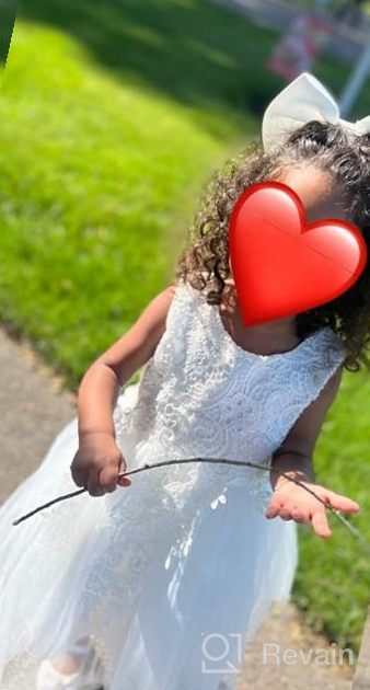 img 1 attached to Stunning Mallimoda Lace Tulle Flower Princess 👗 Wedding Dress – Perfect for Toddler and Baby Girl review by Shawn Trotter