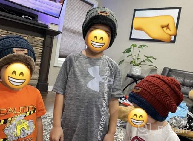 img 1 attached to 🧢 Winter Windproof Beanie: HINDAWI Slouchy Boys' Accessories to Keep Warm in Cold Weather review by Matthew Bell