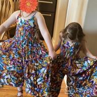 img 1 attached to Girl Summer Chiffon Beach Jumpsuit Floral Dress - EGELEXY Bohemian Style Kid review by Debbie Calloway