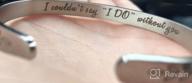 img 1 attached to Bridesmaid Proposal Gifts Adjustable Bracelets - I Couldn'T Say I DO Without You Stainless Steel Engraved Cuff Wedding Bangle For Bride Tribe Bridesmaid Maid Of Honor review by Smokeythecryptkeeper Collars