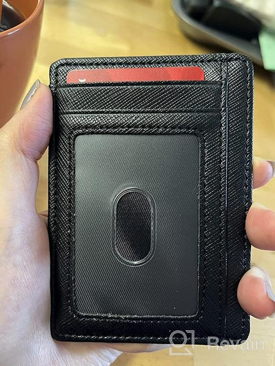 img 1 attached to 👔 Optimized Men's Accessories: Leather Wallets with Blocking Features, Designer Holders, Card Cases & Money Organizers review by Timothy Johnson