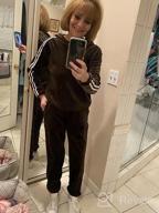 img 1 attached to Hotouch Tracksuit Sets Womens 2 Piece Sweatsuits Velour Pullover Hoodie & Sweatpants Jogging Suits Outfits review by Joe Unruh