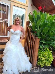 img 8 attached to JAEDEN Wedding Dress Mermaid Strapless Bridal Dresses Ruffles Wedding Gown Sweetheart Bride Dress Trumpet