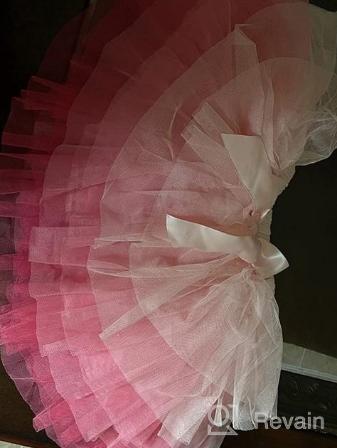 img 1 attached to DXTON Girls Rainbow Flower Tulle Skirt: Vibrant Toddler Tutu for Stylish Girls review by Jonathan King