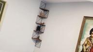 img 1 attached to Versatile And Stylish Corner Shelf Wall Mount With 5 Rustic Wood Shelves For Any Room - Black review by Jasmine Baker