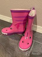 img 1 attached to Kids Waterproof Rubber Rain Boots With Handles & Fun Prints For Girls, Boys & Toddlers - ALEADER review by Tony Bennett