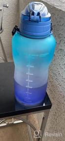 img 6 attached to Fidus Motivational 1 Gallon Water Bottle With Paracord Handle, Time Marker, And Removable Straw - BPA-Free Leakproof Water Jug For Increased Hydration Throughout The Day