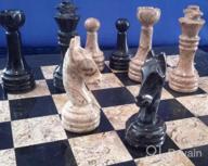 картинка 1 прикреплена к отзыву 15" Handmade Marble Chess Set - Staunton & Ambassador Gift Style - Black/Fossil Coral от Jeremy Gorsage