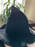 img 1 attached to Witchy Style Made Easy: Edoneery'S Women'S Wide Brim Halloween Witch Hat - Perfect For Any Occasion! review by Howie Broyles