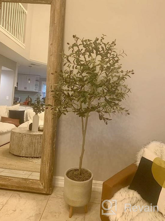 img 1 attached to Add A Touch Of Nature With VIAGDO'S 4.6Ft Artificial Olive Tree - Perfect For Modern Home Decor! review by Ben Rodriguez
