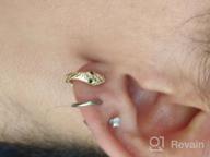 img 1 attached to 14K Gold Plated Tiny Hoops: Dainty & Minimalist Geometric Huggie Earrings for Her - Hypoallergenic & Beach-Ready Fashion Jewelry. review by Cheryl Wang