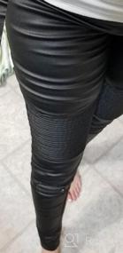 img 6 attached to Sexy And Stretchy Pu Leather Leggings For Women In Black And Coffee - Available In USA Sizes