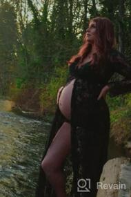 img 5 attached to Show Off Your Baby Bump In Style With ZIUMUDY Maternity Lace Maxi Dress For Photography
