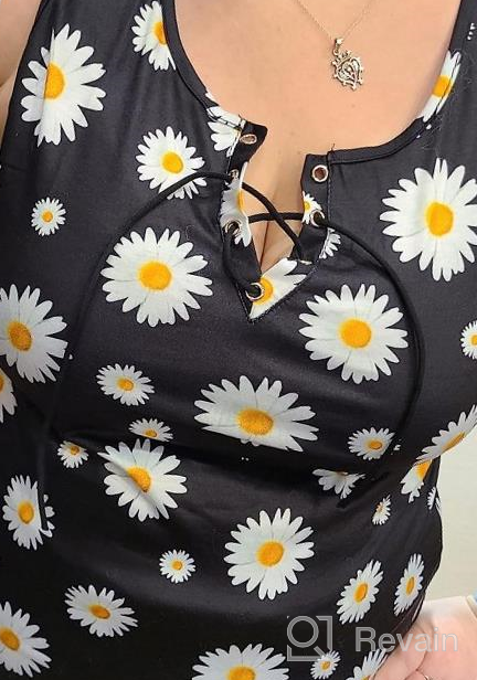 img 1 attached to Floral Print Women'S V Neck Western Tank Top With Ring Hole Sleeveless Design Ideal For Summer review by Andres Mayes
