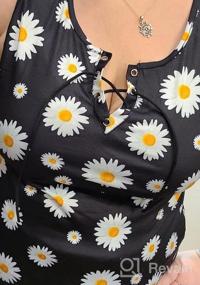 img 6 attached to Floral Print Women'S V Neck Western Tank Top With Ring Hole Sleeveless Design Ideal For Summer