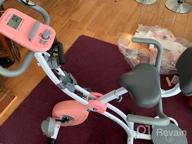 img 1 attached to Murtisol Foldable Exercise Bike - Magnetic Resistance Control, Twister Plate, Arm Resistance Bands, Extra Large & Adjustable Seat And Heart Monitor For Home Workouts In Three Colors review by David Cronin
