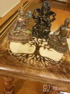 img 1 attached to OM Meditation Table: Hand-Carved Mango Wood Puja Shrine For Prayer And Reflection By DharmaObjects review by Wagner Witlin