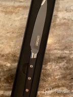 img 1 attached to Kitory Utility Knife, 5 Inch Fine-Edge Kitchen Knife, Sharp German High Carbon Stainless Steel, Full Tang Pakkawood Handle With Gift Box - Metadrop Series review by Sivabala Mickel