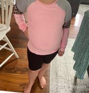 img 1 attached to Cute And Cozy: EVALESS Long Sleeve Shirts For Girls - Striped Tops With Plain Pullovers And Crewnecks review by Cody Mckechnie
