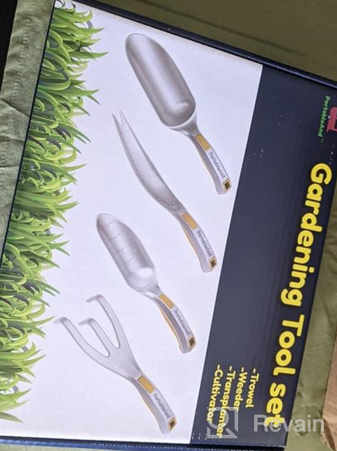 img 1 attached to Get Your Garden Game On-The-Go With Our Portable Rust-Proof Hand Trowel - Heavy Duty And Bent-Proof With Ergonomic Handle review by Chris Crisler