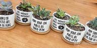 img 1 attached to 🌱 ZOUTOG Mini White Ceramic Succulent Pots with Bamboo Tray - Pack of 6, 3.15 inch Flower Planter Pot - Plants Not Included review by Tyler Smith
