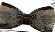 img 1 attached to Handcrafted Feather Bow Ties For Fashion-Forward Men - Perfect For Weddings & Romantic Dates. review by Brian Rogers