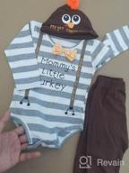 img 1 attached to Adorable 3-Piece Baby Outfit Set With Matching Hat And Long Sleeve Romper review by Chad Cypert