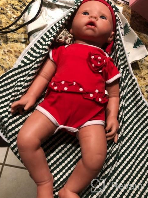 img 1 attached to 👶 IVITA 12 inch Full Silicone Baby Dolls: Lifelike Reborn Newborns, Real Silicones, Not Vinyl Dolls - Boy review by Kai Steinbach