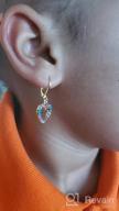 img 1 attached to 14k Gold-Plated Multi Color Rainbow Dangle Leverback Earrings for Kids - Little Miss Twin Stars - Hypoallergenic, Nickel-Free & Sensitive Ear Friendly review by Christopher Lance